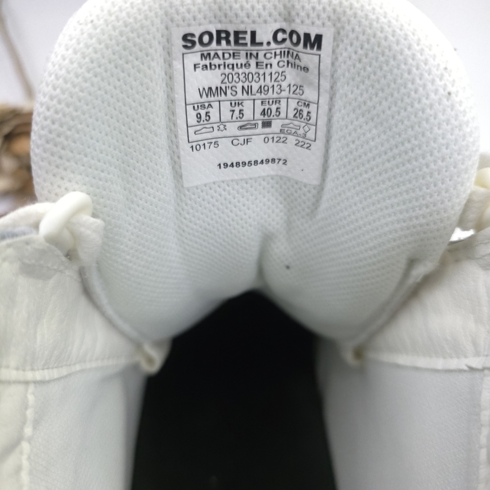 Sorel Women's White High-Top Wedge Sneakers Sz 9.5 - Picture 6 of 14